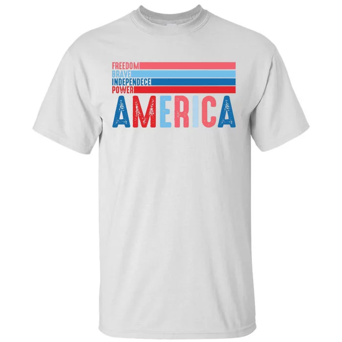 4th Of July Freedom America Vintage Tall T-Shirt