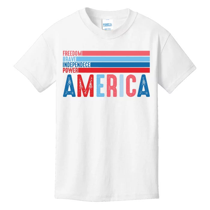 4th Of July Freedom America Vintage Kids T-Shirt