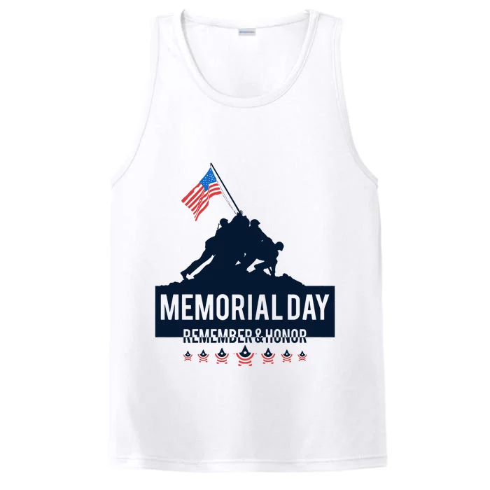 4th Of July Remember And Honor Memorial Day Gift For Veteran Performance Tank