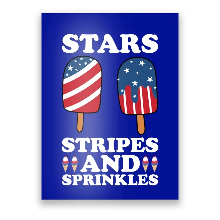 4th Of July Ice Cream Patriotic Ice Cream Cone Usa Ice Cream Great Gift Poster