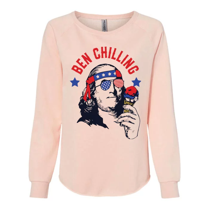 4th Of July Funny Ben Franklin Ice Cream Meme Womens California Wash Sweatshirt