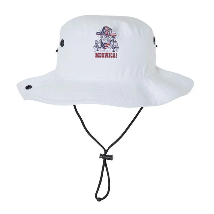 4th Of July Meowica Patriotic Cowboy Cat Legacy Cool Fit Booney Bucket Hat