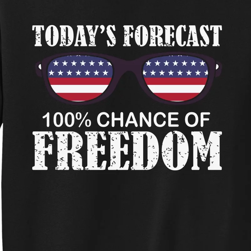 4th Of July Freedom Partriotic Glasses American Flag Tall Sweatshirt