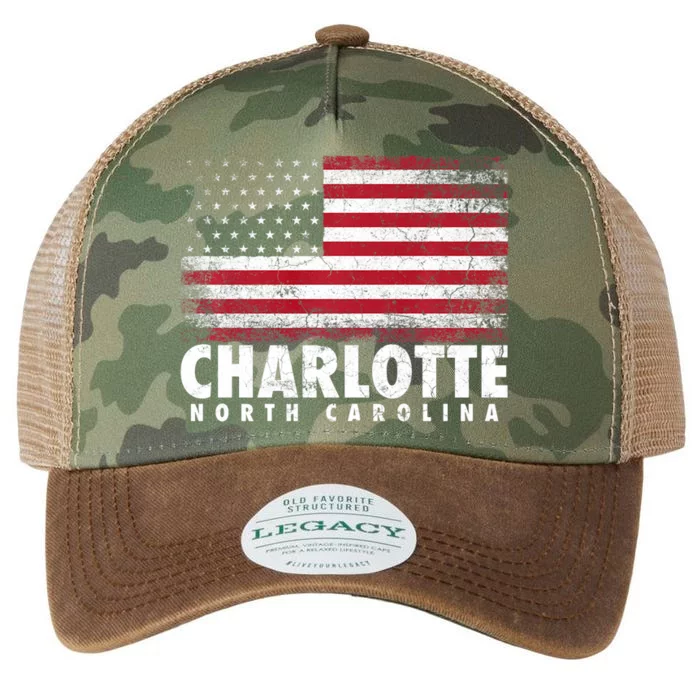 4th Of July Charlotte North Carolina Nc American Flag Usa Legacy Tie Dye Trucker Hat