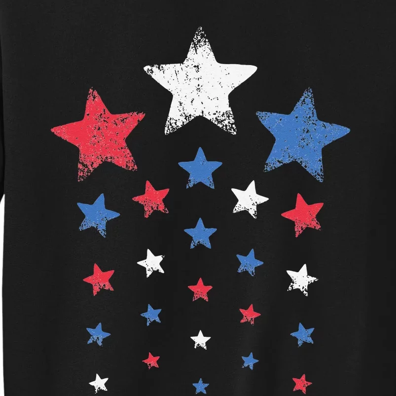 4th of July  Cute Red White Blue Stars Tall Sweatshirt