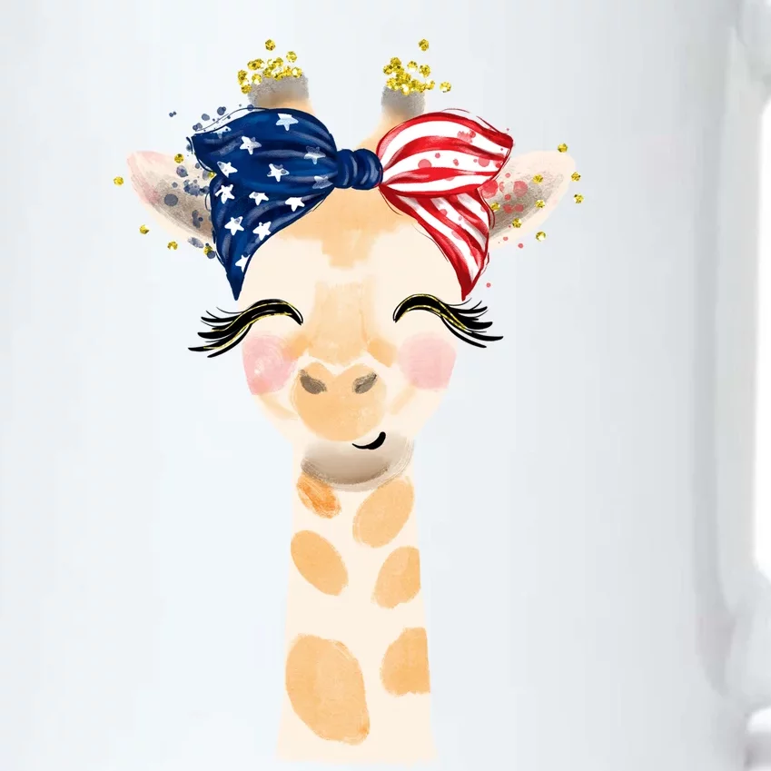 4th Of July Usa Giraffe Cute Black Color Changing Mug