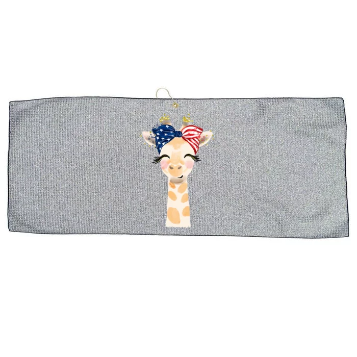 4th Of July Usa Giraffe Cute Large Microfiber Waffle Golf Towel