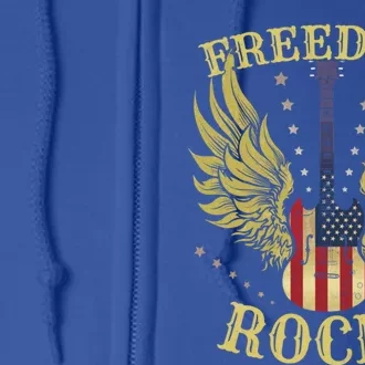 4th Of July Fourth Independence Day Guitar Freedom Rocks Gift Full Zip Hoodie