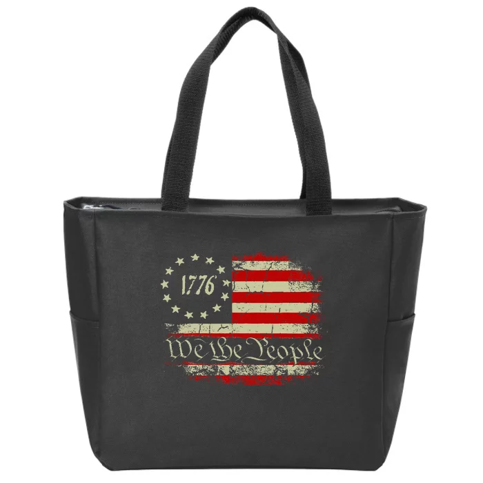 4th Of July Shirts We The People 1776 Usa Flag Zip Tote Bag