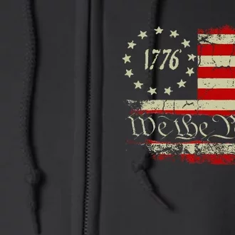 4th Of July Shirts We The People 1776 Usa Flag Full Zip Hoodie