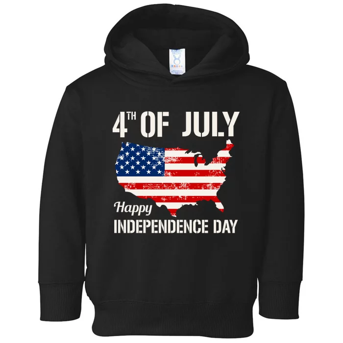 4th Of July Independence Day Celebration Graphic Toddler Hoodie