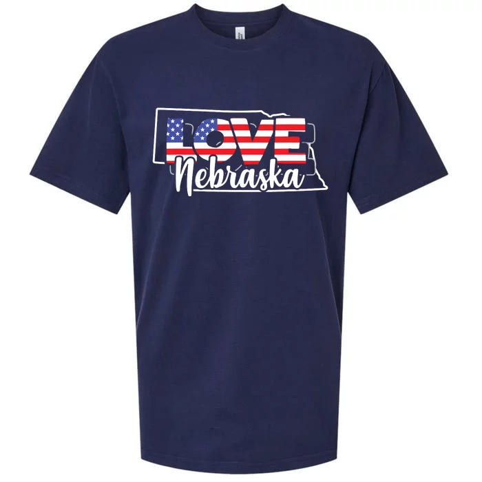 4th Of July Nebraska Us American Flag July Fourth Sueded Cloud Jersey T-Shirt