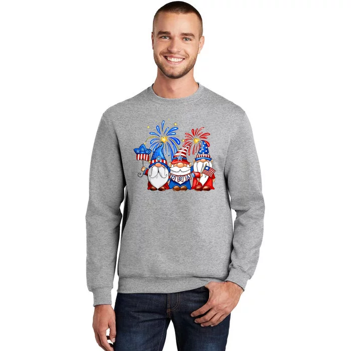 4th Of July American Gnomes Celebrating Independence Day Tall Sweatshirt