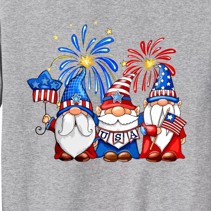 4th Of July American Gnomes Celebrating Independence Day Tall Sweatshirt