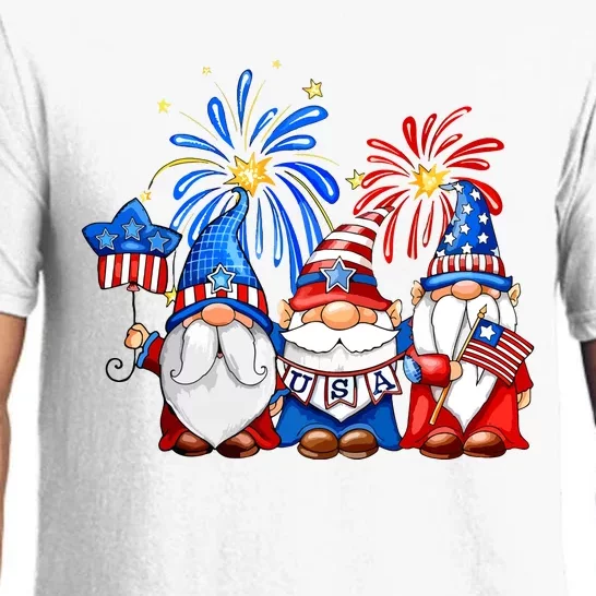 4th Of July American Gnomes Celebrating Independence Day Pajama Set