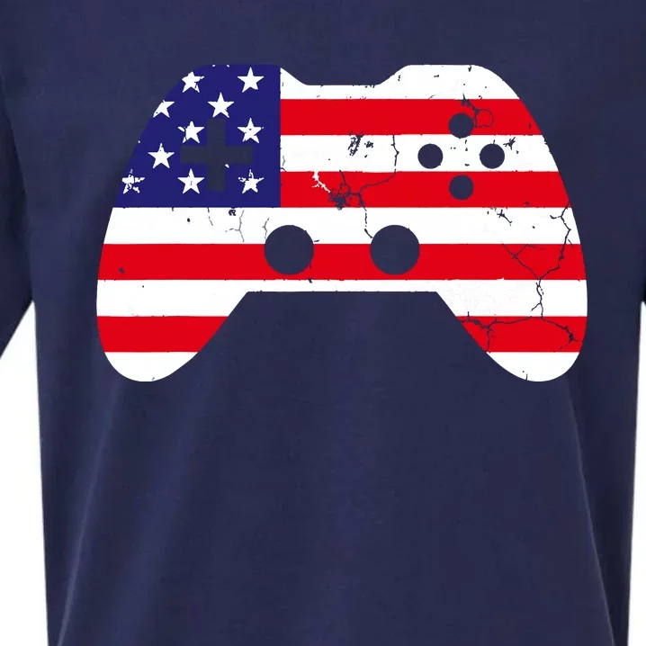 4th Of July T Video Game Gamer Usa Sueded Cloud Jersey T-Shirt