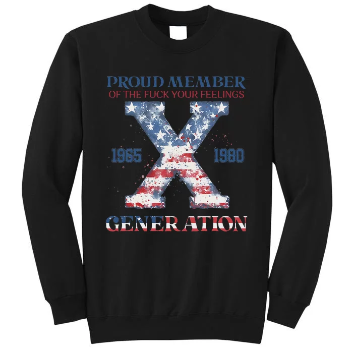 4th Of July Generation X Retro Us Flags Sweatshirt