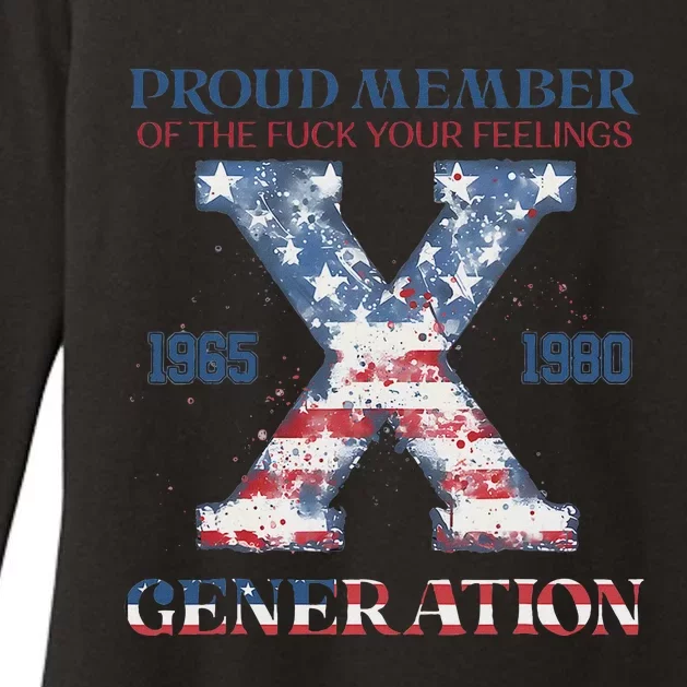 4th Of July Generation X Retro Us Flags Womens CVC Long Sleeve Shirt