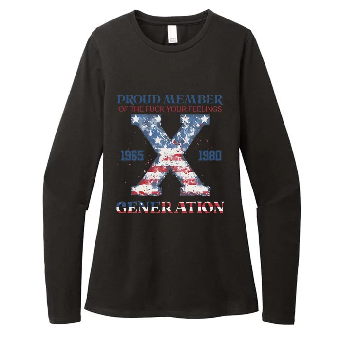 4th Of July Generation X Retro Us Flags Womens CVC Long Sleeve Shirt