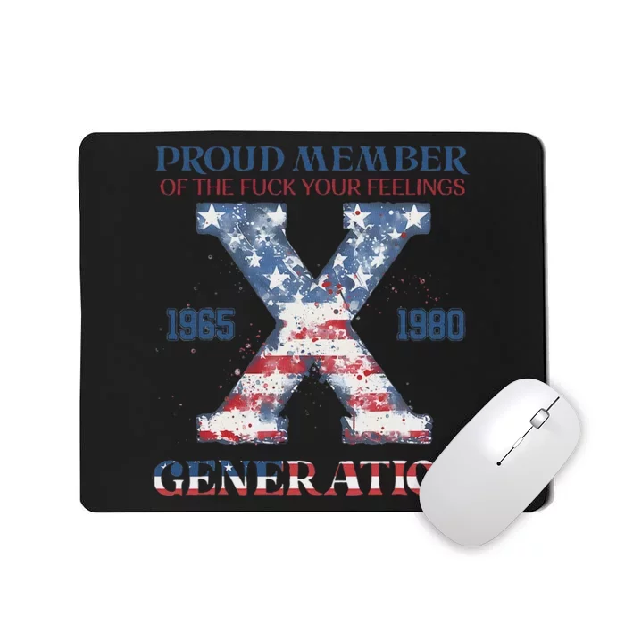 4th Of July Generation X Retro Us Flags Mousepad