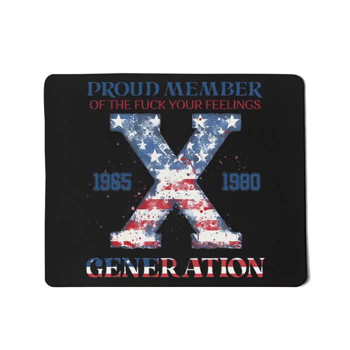 4th Of July Generation X Retro Us Flags Mousepad