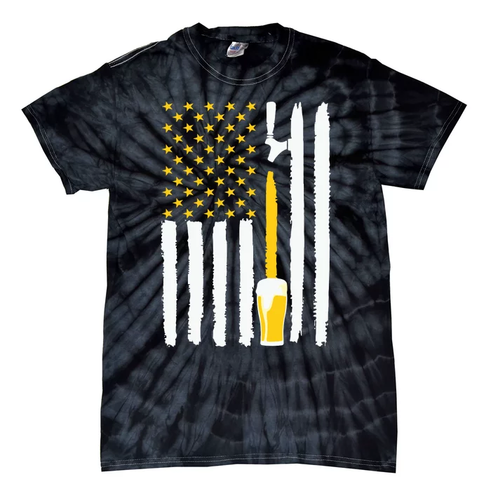 4th Of July American Flag Beer Lovers Tie-Dye T-Shirt