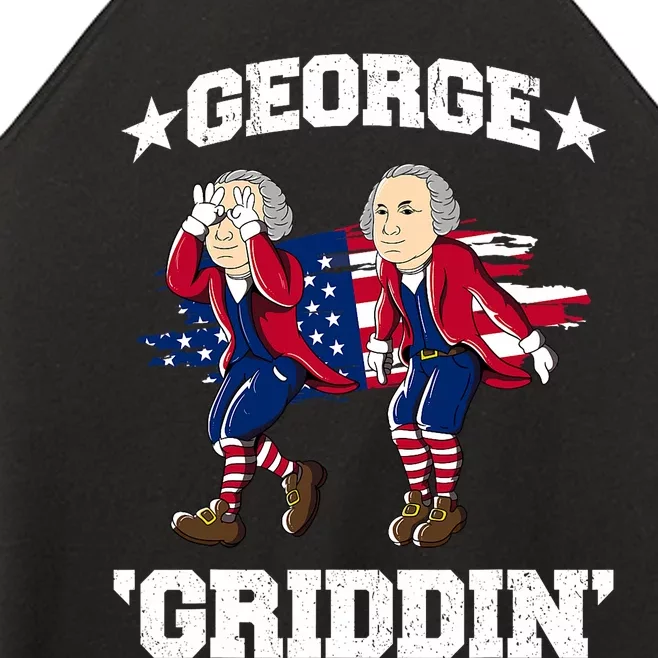 4th Of July George Washington George Griddin Women’s Perfect Tri Rocker Tank