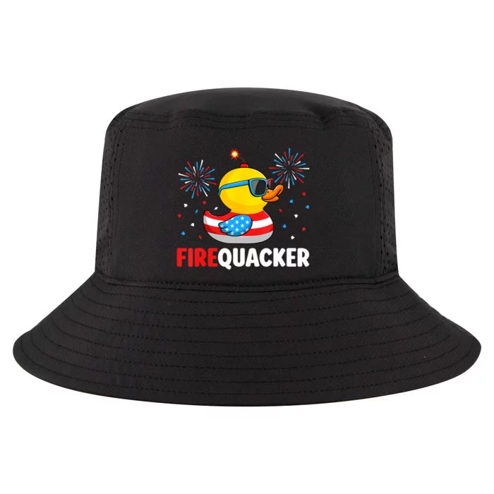 4th Of July Duck Firequacker Patriotic Fourth Of July Funny Cool Comfort Performance Bucket Hat