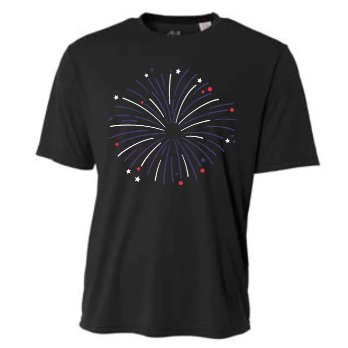 4th Of July Fireworks Memorial Day Cooling Performance Crew T-Shirt