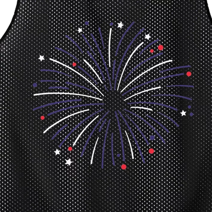 4th Of July Fireworks Memorial Day Mesh Reversible Basketball Jersey Tank