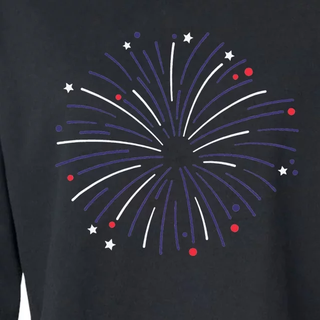 4th Of July Fireworks Memorial Day Cropped Pullover Crew