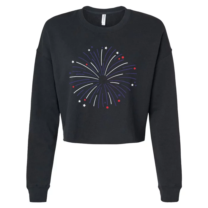 4th Of July Fireworks Memorial Day Cropped Pullover Crew