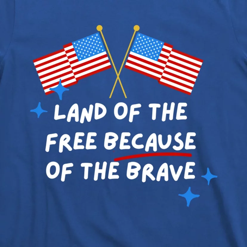 4th Of July: Land Of The Free Because Of The Brave Funny Gift T-Shirt