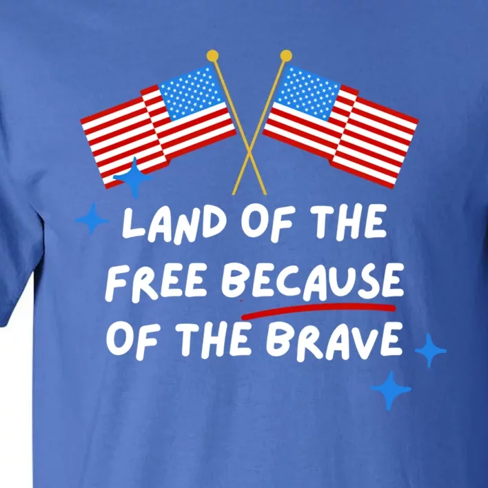 4th Of July: Land Of The Free Because Of The Brave Funny Gift Tall T-Shirt