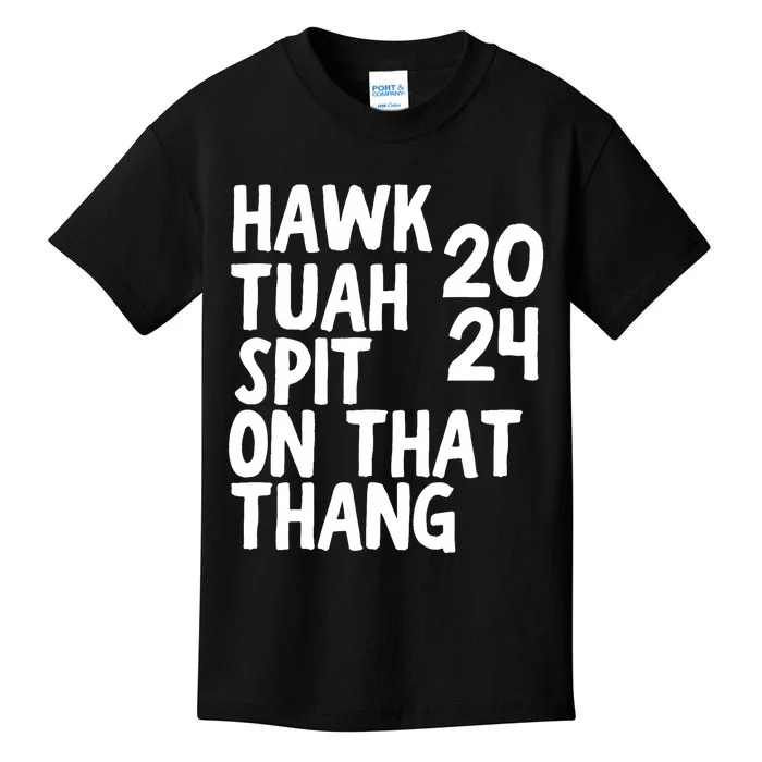 4th Of July Patriotic Usa Hawk Tuah Spit On That Thing Kids T-Shirt