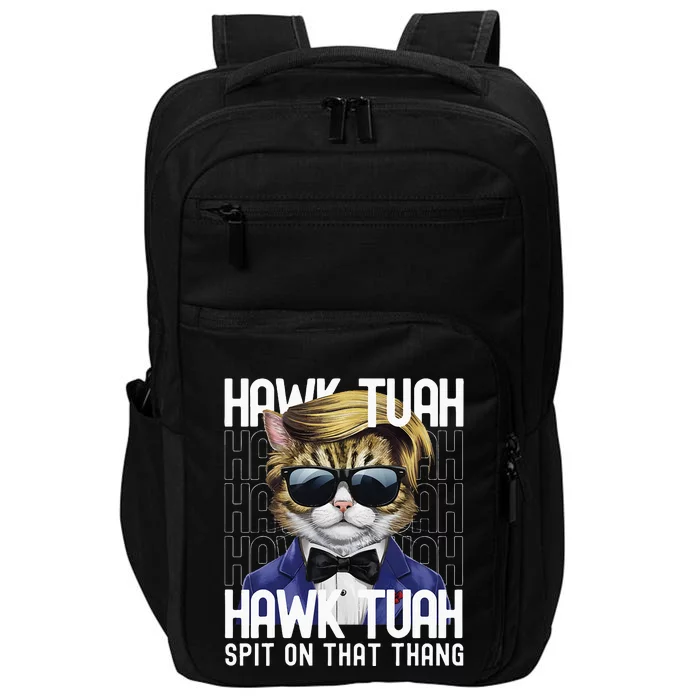 4th Of July Patriotic Cat Usa Hawk Tuah Spit On That Thing Impact Tech Backpack