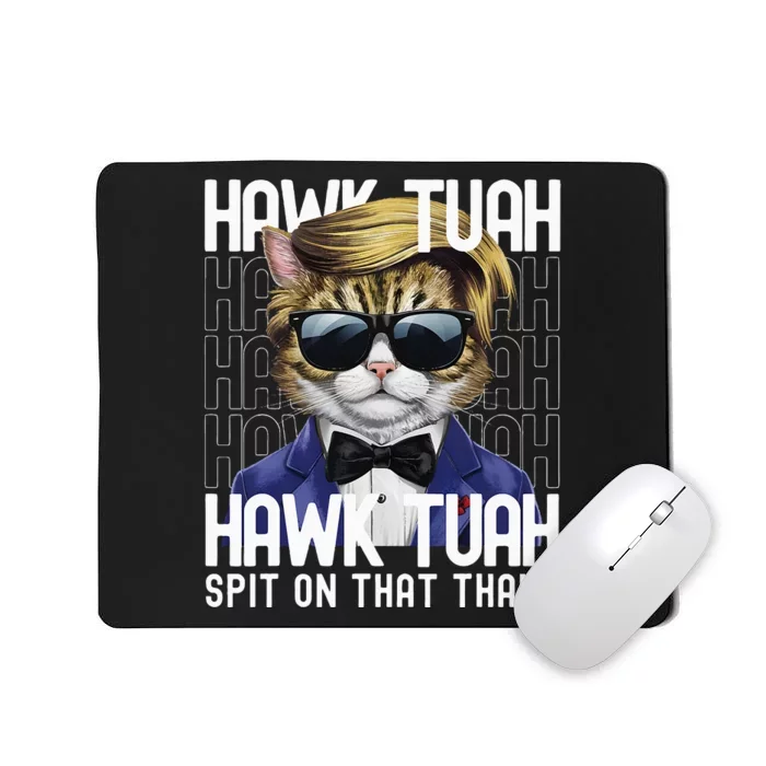 4th Of July Patriotic Cat Usa Hawk Tuah Spit On That Thing Mousepad