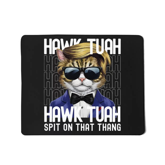 4th Of July Patriotic Cat Usa Hawk Tuah Spit On That Thing Mousepad