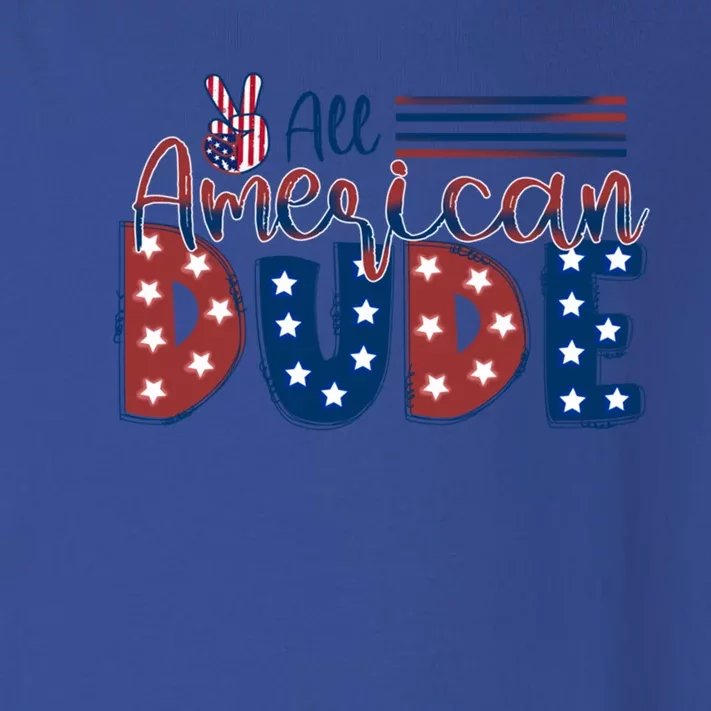 4th Of July Usa All American Dude Hand Peace Sign Cool Gift Toddler Long Sleeve Shirt