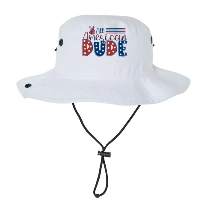 4th Of July Usa All American Dude Hand Peace Sign Cool Gift Legacy Cool Fit Booney Bucket Hat