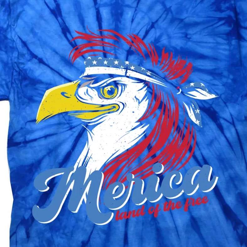 4th Of July Merica Mullet Eagle Independence Day Us Flag Gift Tie-Dye T-Shirt