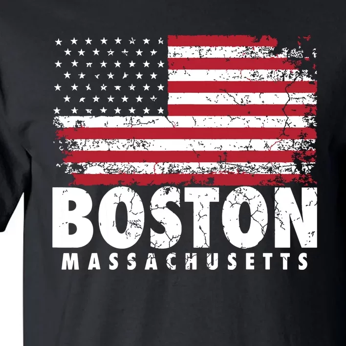 4th Of July Boston Massachusetts American Flag Tall T-Shirt