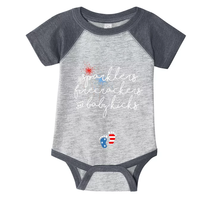 4th of July Pregnancy Announcement Infant Baby Jersey Bodysuit