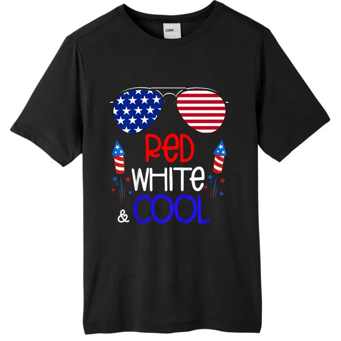 4th Of July Red White And Cool Sunglasses Girl ChromaSoft Performance T-Shirt