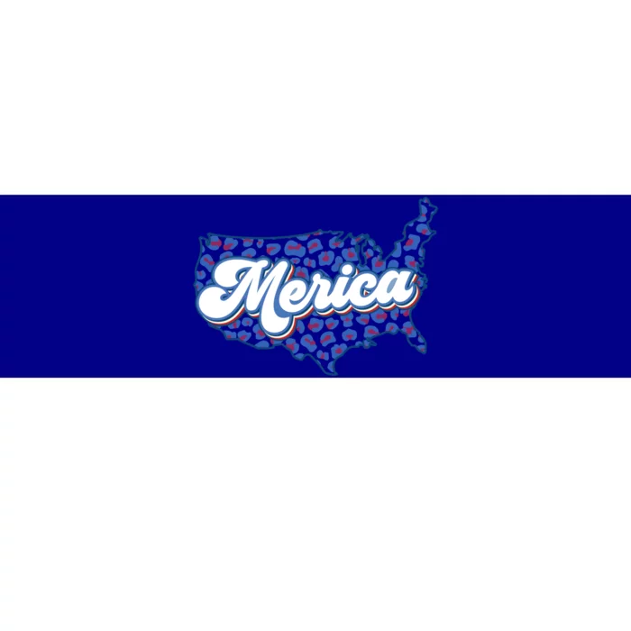 4th Of July Usa Cow Print Flag Merica Meaningful Gift Bumper Sticker