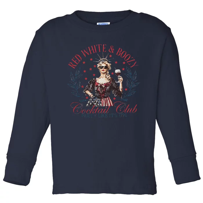 4th Of July Cocktail Club Party Like ItS 1776 Toddler Long Sleeve Shirt