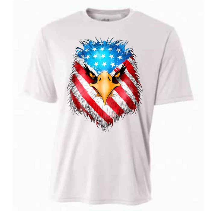 4th Of July Patriotic Eagle Usa American Flag Cooling Performance Crew T-Shirt