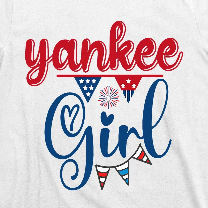 4th Of July Yankee Girl American Flag T-Shirt