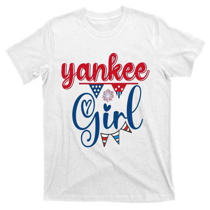 4th Of July Yankee Girl American Flag T-Shirt