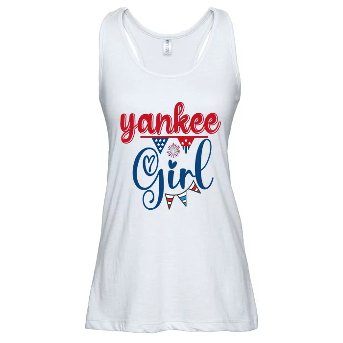 4th Of July Yankee Girl American Flag Ladies Essential Flowy Tank